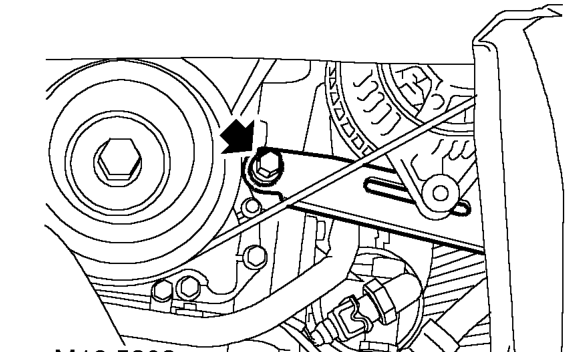Engine mounting - rh – Loosen alternator pivot nut and bolt.