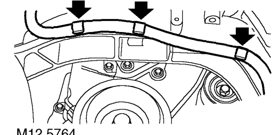 Remove 4 bolts securing buttress to subframe.