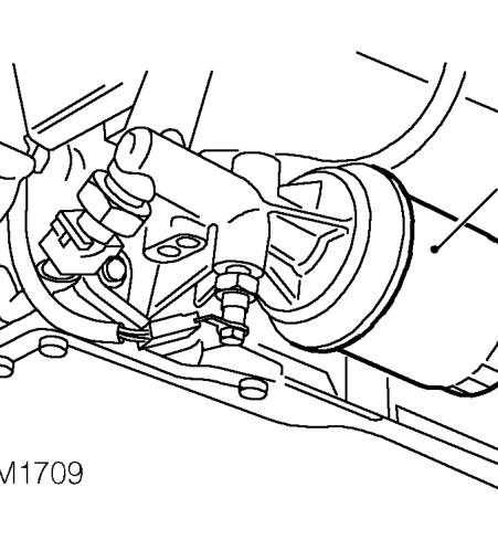 Oil filter – Raise rear of vehicle.