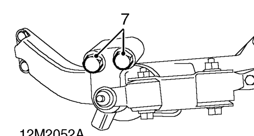 Removal - engines fitted with manual timing belt tensioner – Support engine on a jack.