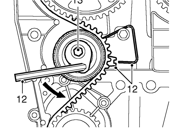 Tensioning timing belt