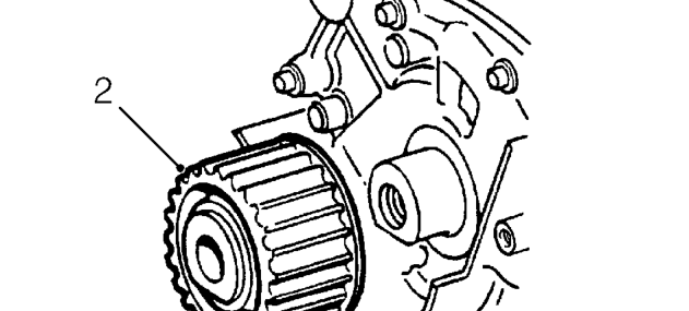 Crankshaft timing belt gear – Remove and discard camshaft timing belt. See this section.