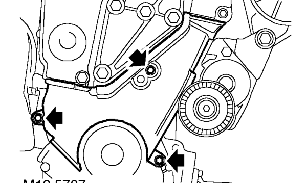 Cover - timing belt lower front - mpi mems3 (2000my on) – Remove crankshaft pulley. See this section.
