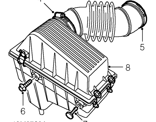 Air cleaner – Remove engine compartment access panel. See BODY, Exterior fittings.