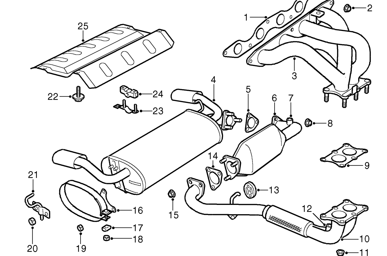 Exhaust pipe - 2001 my on