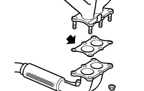 Front pipe (2001my on) – Remove pre catalyst HO2S.See FUEL DELIVERY SYSTEM, Repairs.
