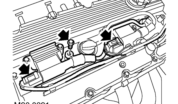 Manifold - inlet - mpi mems 3 (2000my on) – Remove 3 bolts securing coil cover and remove coil cover.