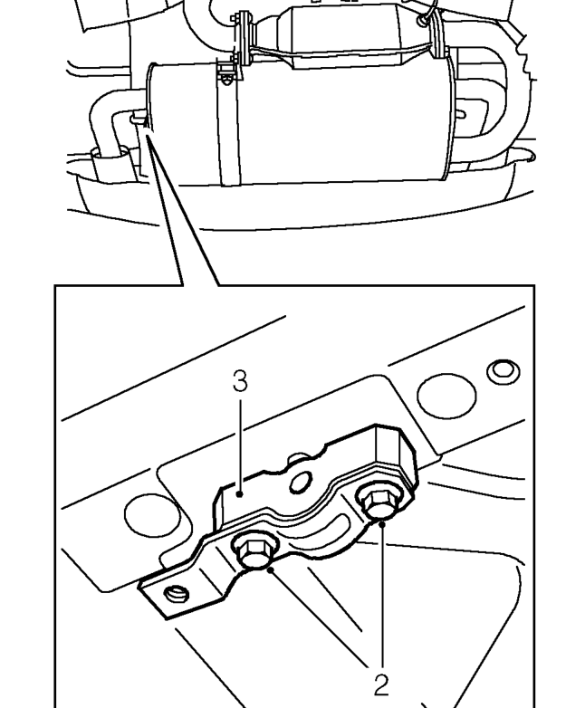 Exhaust mountings – Remove silencer heat shield. See this section.