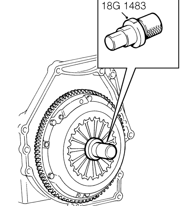 Position clutch plate to flywheel with ’FLYWHEEL SIDE’ marking towards flywheel.
