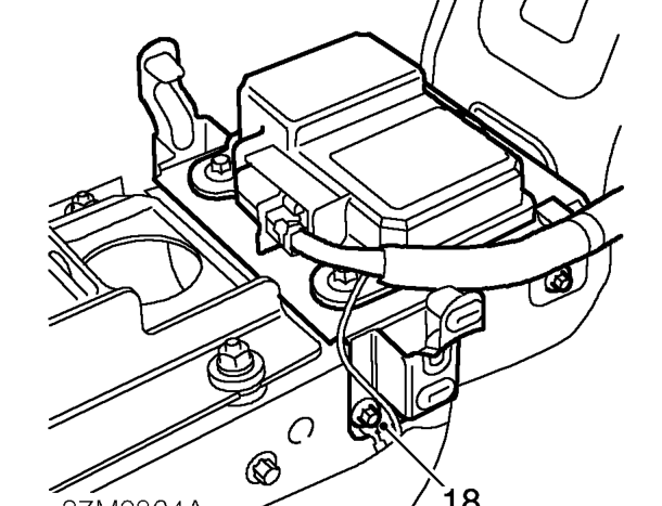 Remove front console. See BODY, Interior trim components.