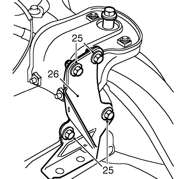 All models: Release clip securing starter motor lead to slave cylinder mounting bracket, p