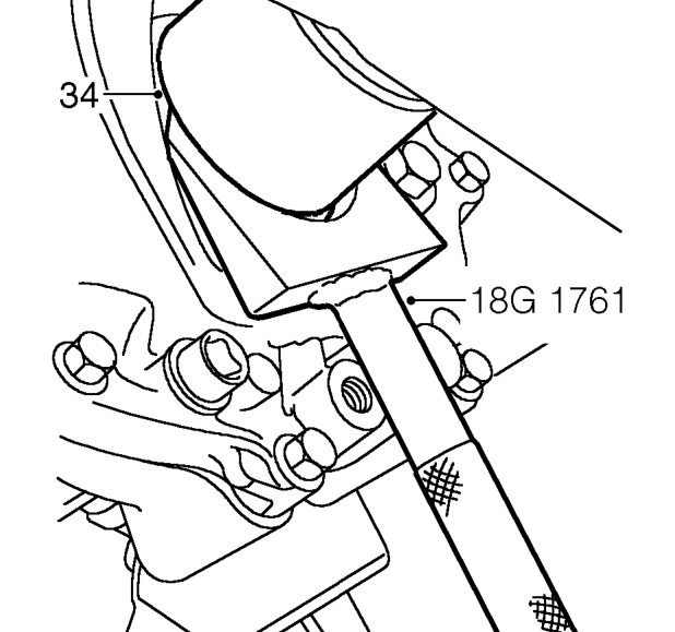 Remove nuts and bolts securing anti-roll bar to LH and RH links.