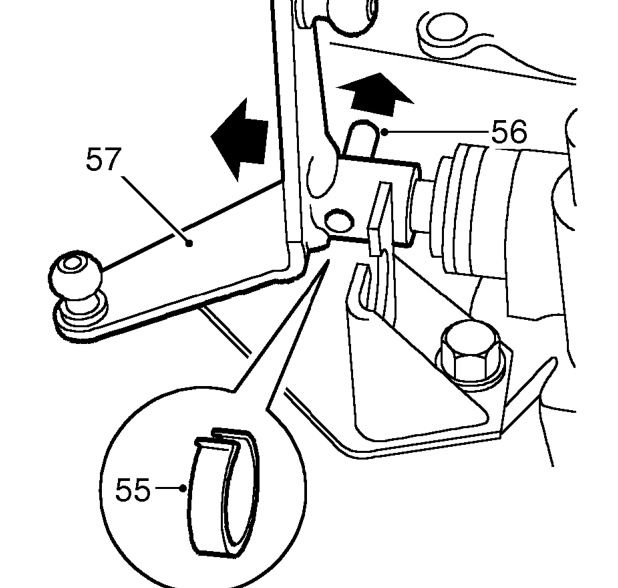 Release gear change cables from abutment brackets.