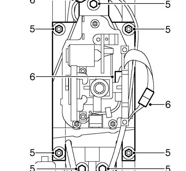 Lever - gear change – Remove 4 Torx bolts securing SRS DCU support bracket and release earth lead. Position supp