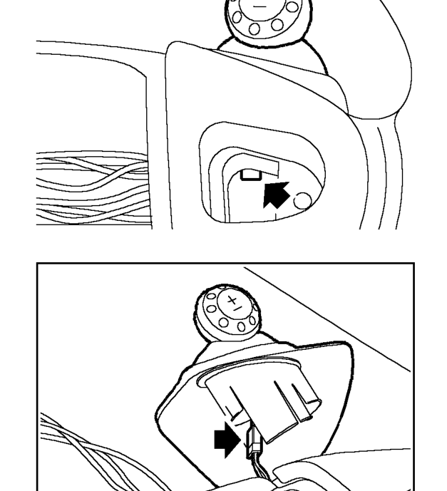 Switch - steering wheel remote – Disconnect battery earth lead.
