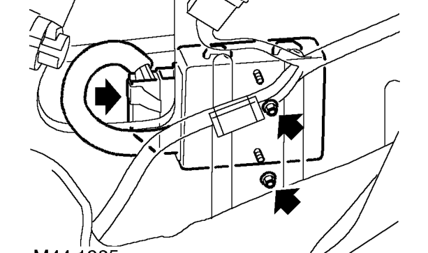 Gearbox interface unit (giu) – Remove clip securing LH side of luggage compartment trim and release trim for access to GI
