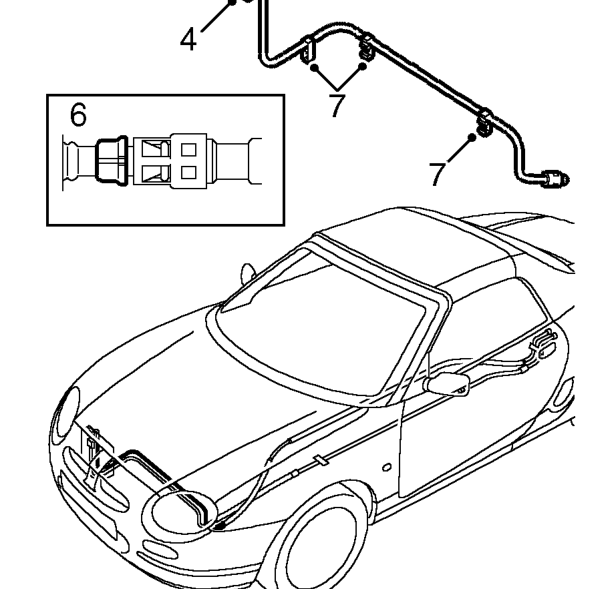 Hose/pipe - feed - intermediate to fluid cooler – Position container underneath gearbox fluid cooler connections to collect any spillage.