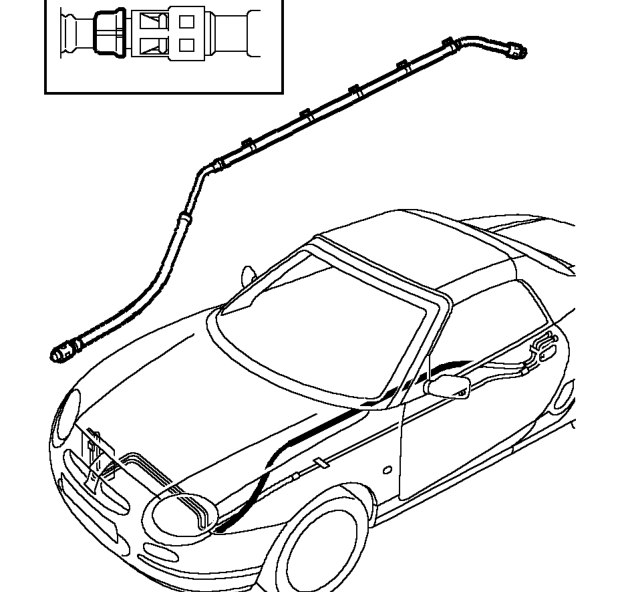 Hose/pipe - intermediate - feed – Remove front underbelly panel. See BODY, Exterior fittings.