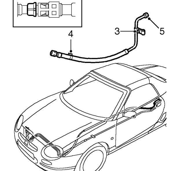 Hose/pipe - feed - intermediate to gearbox – Position container to catch spillage.