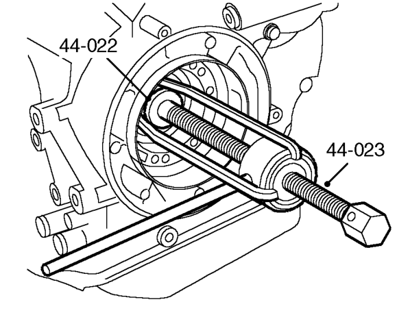 Using a small screwdriver, lever out seal from primary bearing.