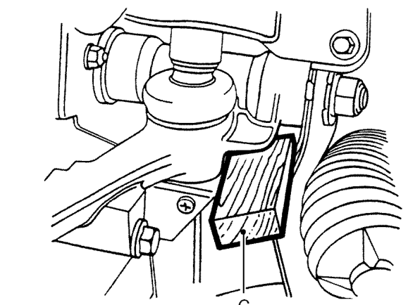 Differential oil seal – Place a jack under vehicle and raise hub.