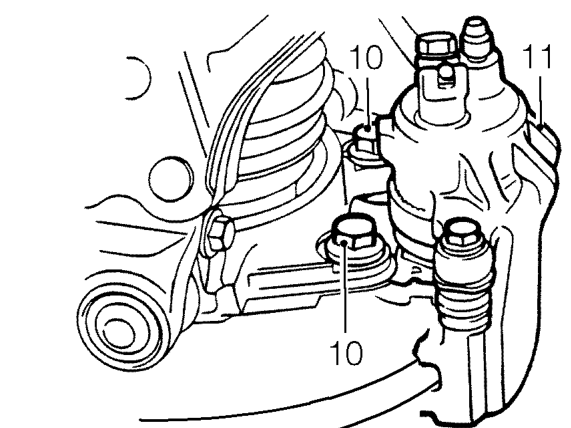Drive shaft – Remove bolt securing ABS sensor to hub and collect spacer.
