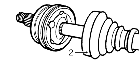 Drive shaft outer gaiter – Remove drive shaft outer joint. See this section.