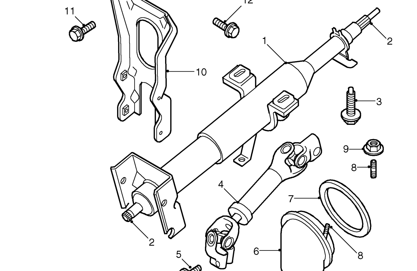Steering column - without epas