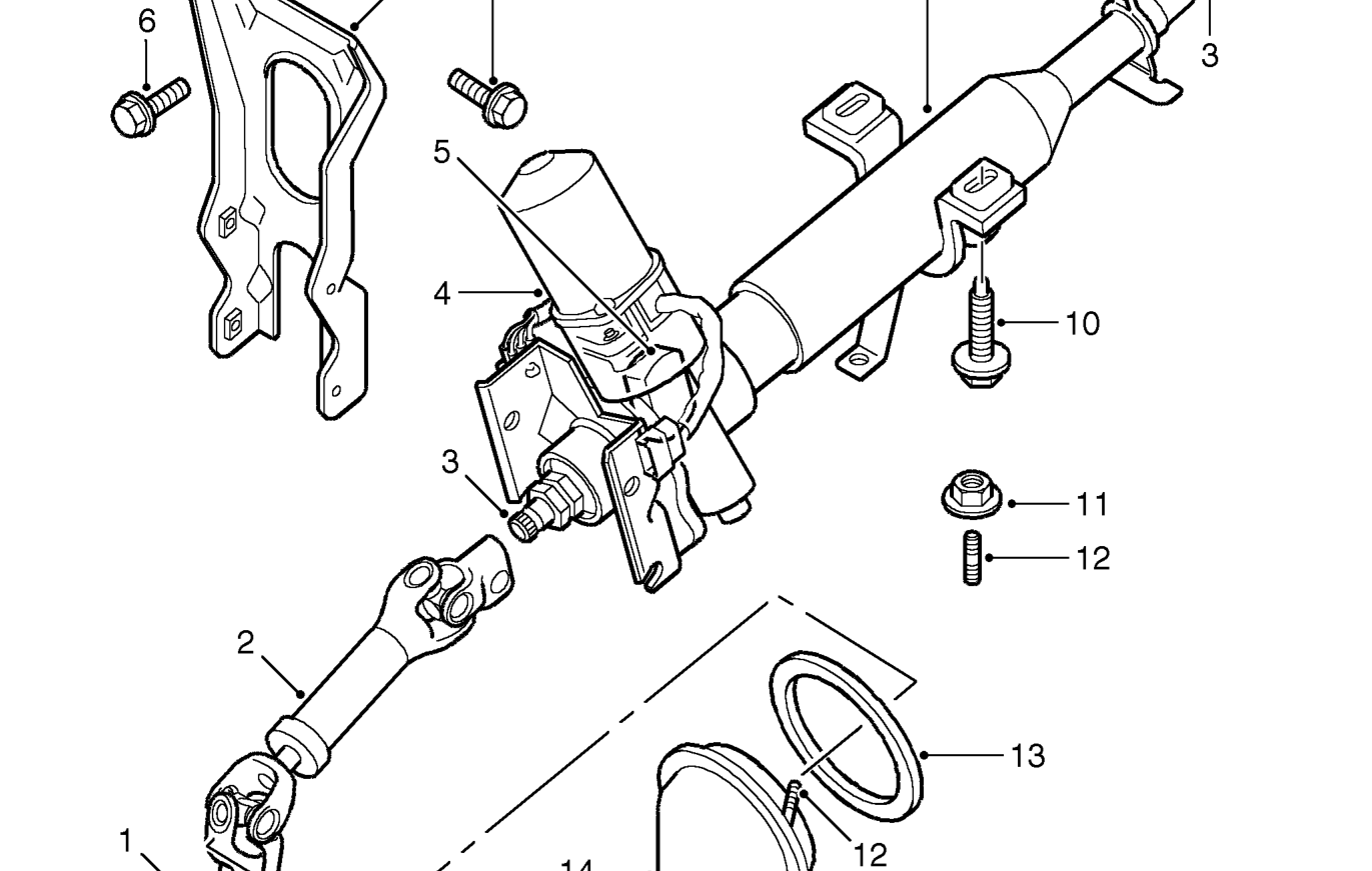 Steering column - with epas1 system (up to 2000my)