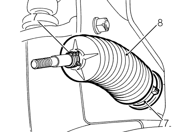 Steering rack gaiter – Noting the number of complete turns remove track-rod end, and lock nut.