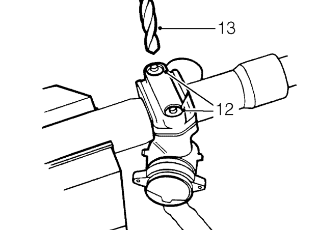 Position steering column assembly in vice.