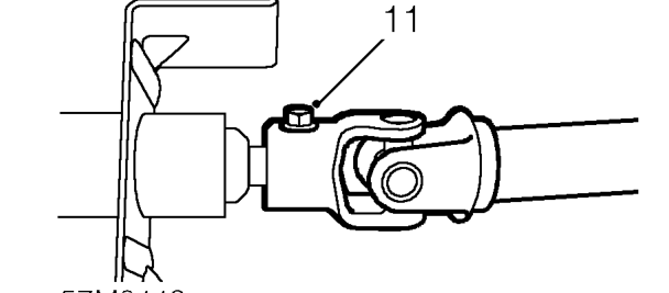 Remove column from vehicle.