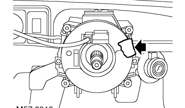 Steering wheel - 2000my on – Remove steering wheel.