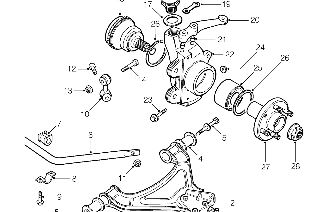 FRONT SUSPENSION COMPONENTS - continued