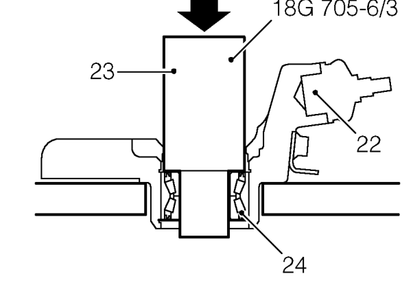 Remove bearing inner circlip.