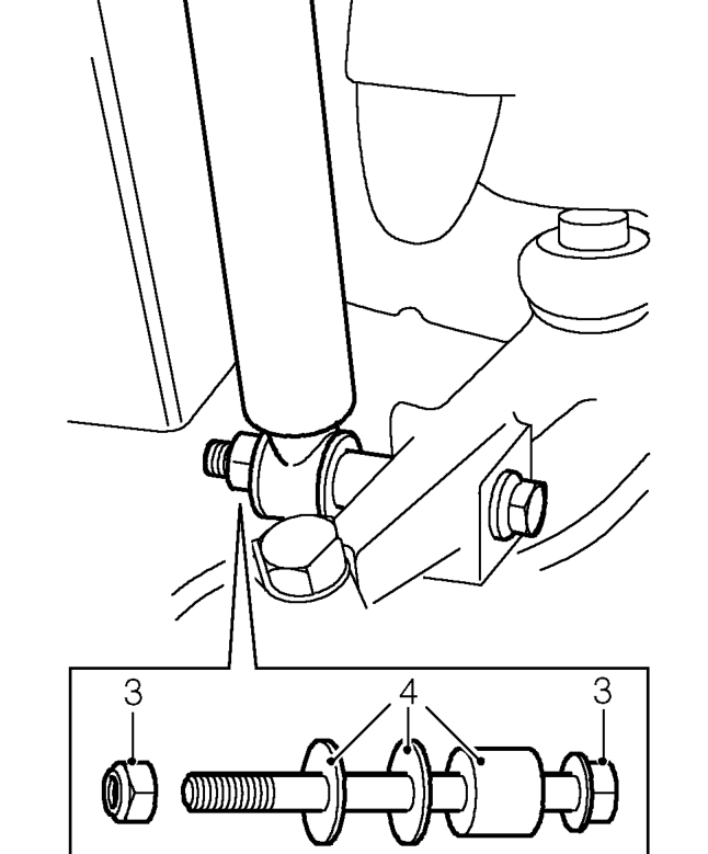 Upper ball joint - rear hub – Fit a wedge between suspension arm and subframe, lower suspension onto wedge and remove ja