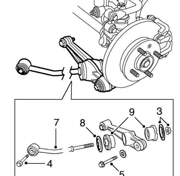 Tie bar - rear – Remove road wheel(s).