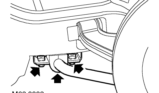 Remove nuts and bolts securing anti-roll bar links to anti-roll bar.