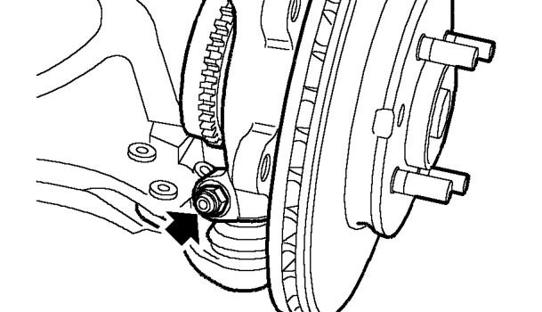 Release taper joint from top arm using 18G-1584.