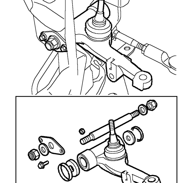 Remove 3 bolts securing LH crash can to subframe and remove crash can.