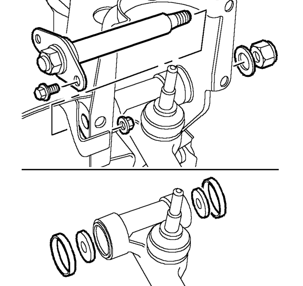 Rear subframe – Collect retaining plate, ABS sensor lead bracket, and hydragas unit.