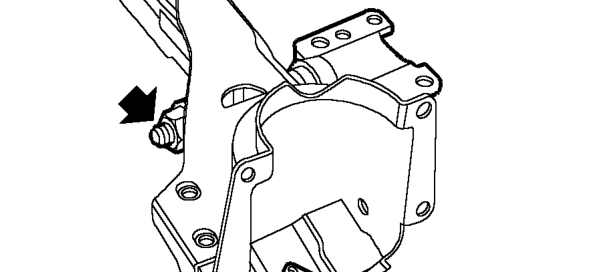 Remove bolt securing right hand front subframe mounting, and collect mounting.