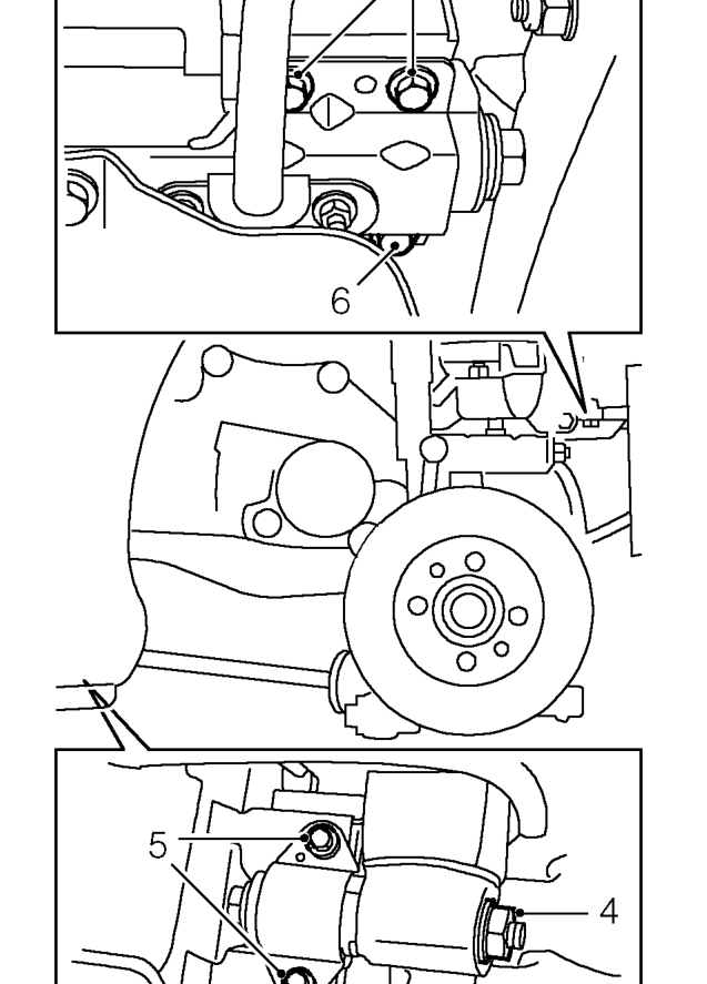 Rear subframe - front mounting – Support subframe with trolley jack.