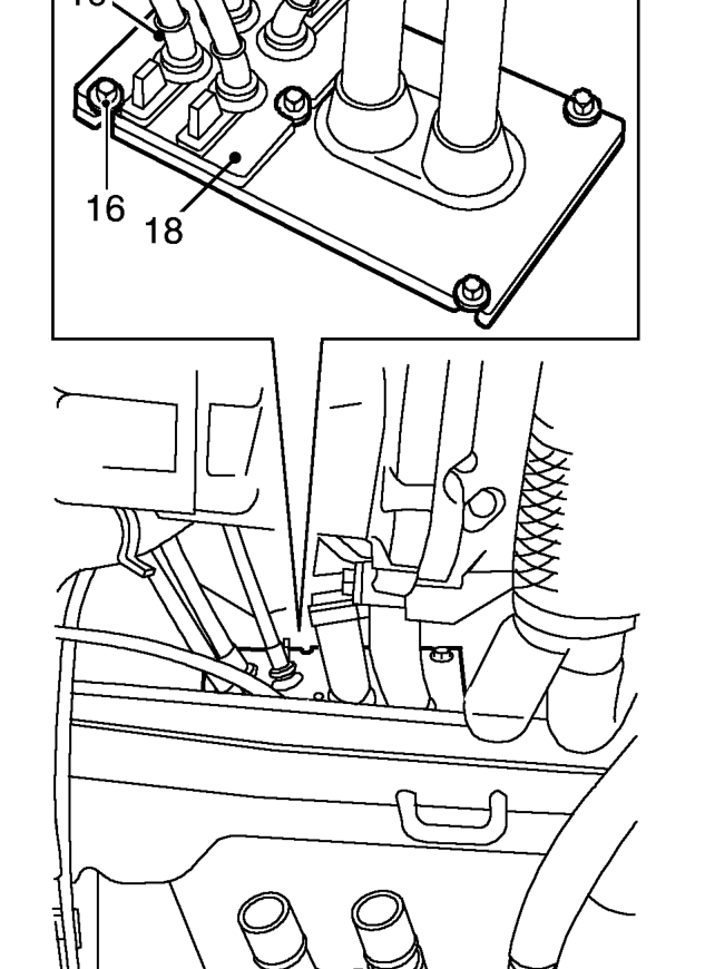 Tie coolant pipes aside to allow access to closing plate.