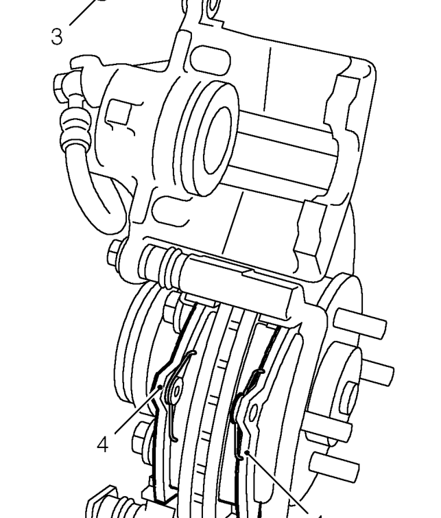 Brake pads - front – Remove road wheel(s).