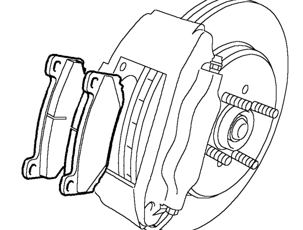 Brake pads - front - mgf trophy – Using a parallel punch, drift out brake pad retaining pins and collect anti-squeal plate.
