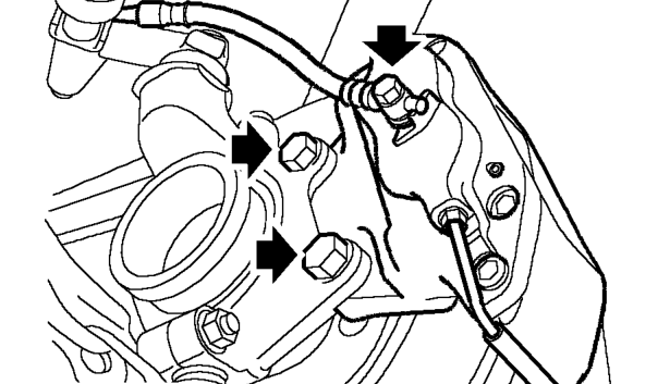 Caliper - front - mgf trophy – Use an recommended brake hose clamp to clamp brake hose.