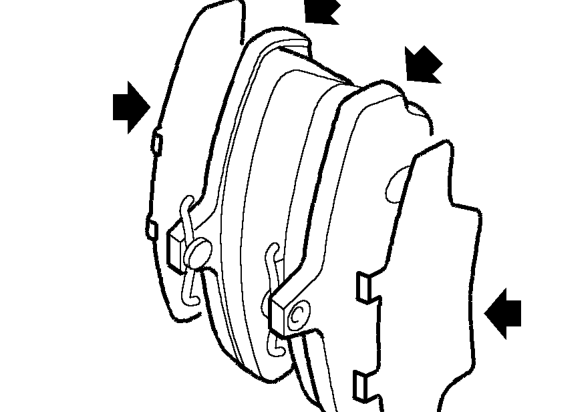 Brake caliper housing -front – Remove caliper housing from caliper bracket.