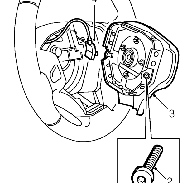 Driver airbag module – Make the SRS system safe.See Precautions.