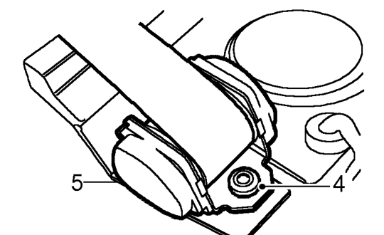 Seat belt – Remove hoodwell trim. See BODY, Interior trim components.